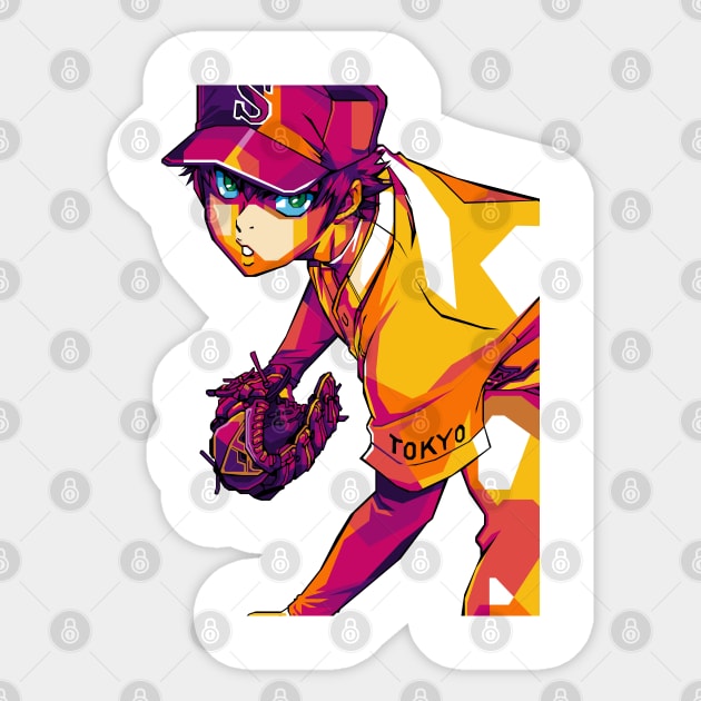 Sawamura Eijunn Diamond No ace Sticker by Rekayasabumi